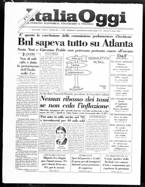 Italia oggi : quotidiano di economia finanza e politica